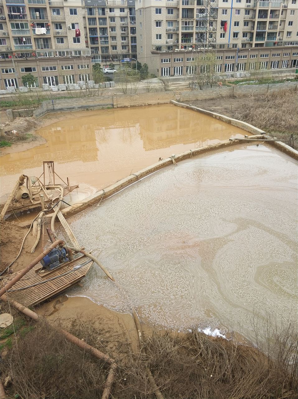 运河沉淀池淤泥清理-厂区废水池淤泥清淤